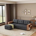 Convertible Sectional Sofa with Pull-Out Bed and Hidden Storage Chaise