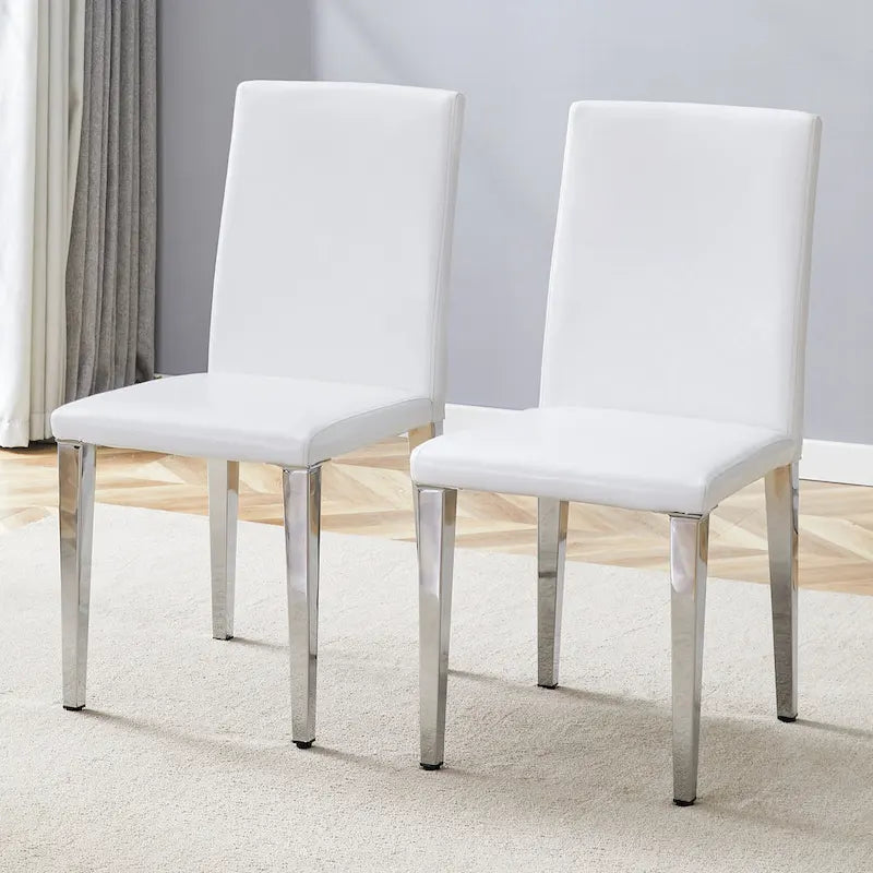 Modern Dining Chairs with Metal Legs Accent Chair Kitchen Chair Armless Chair for Dining Room