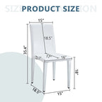 Modern Dining Chairs with Metal Legs Accent Chair Kitchen Chair Armless Chair for Dining Room