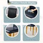 Modern Dining Chairs with Metal Legs Accent Chair Kitchen Chair Armless Chair for Dining Room