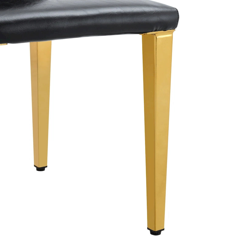 Modern Dining Chairs with Metal Legs Accent Chair Kitchen Chair Armless Chair for Dining Room
