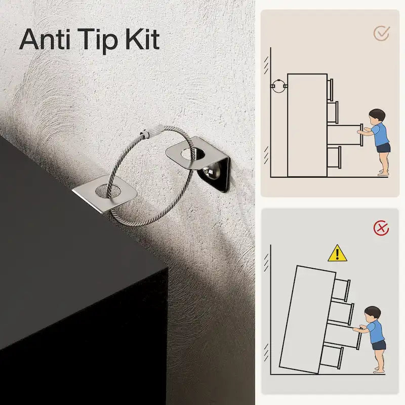 4-Drawer File Cabinet with Lock for A4/Letter/Legal Size Files