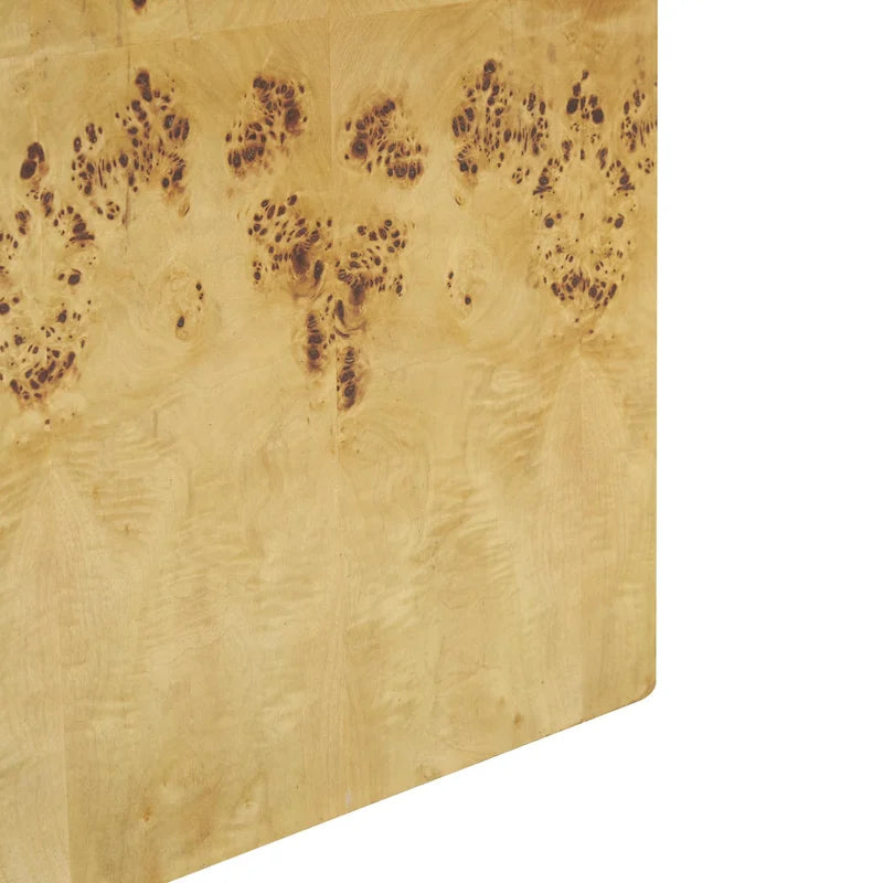 Wood Square Cube Side End Accent Table with Wood Grain Patterns - Brown - Roche River Decor