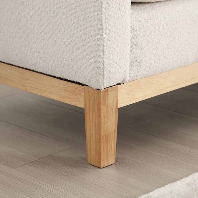 Elegant Upholstered Bench with High Sides