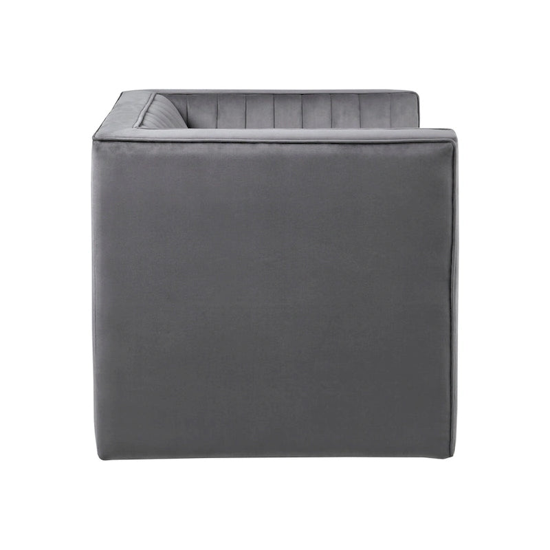 Madison Park Gayley Channel Tufted Swivel Armchair