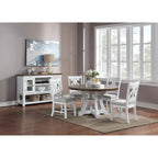 Rustic Round Pedestal Dining Table