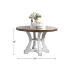 Rustic Round Pedestal Dining Table