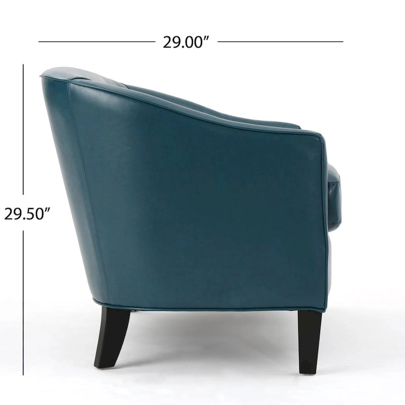 Faux Leather Loveseat 2-Seater - Red/Teal/Green