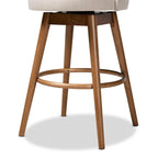 Mid-Century Modern Swivel 2-Piece Bar Stool Set