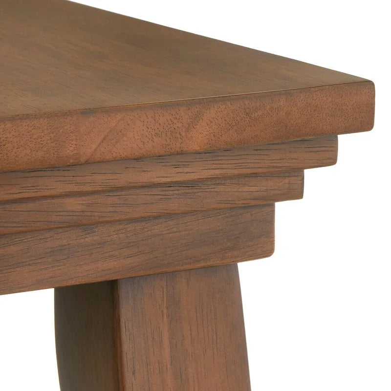 Walnut Solid Wood End Table - Mid-Century Modern Style