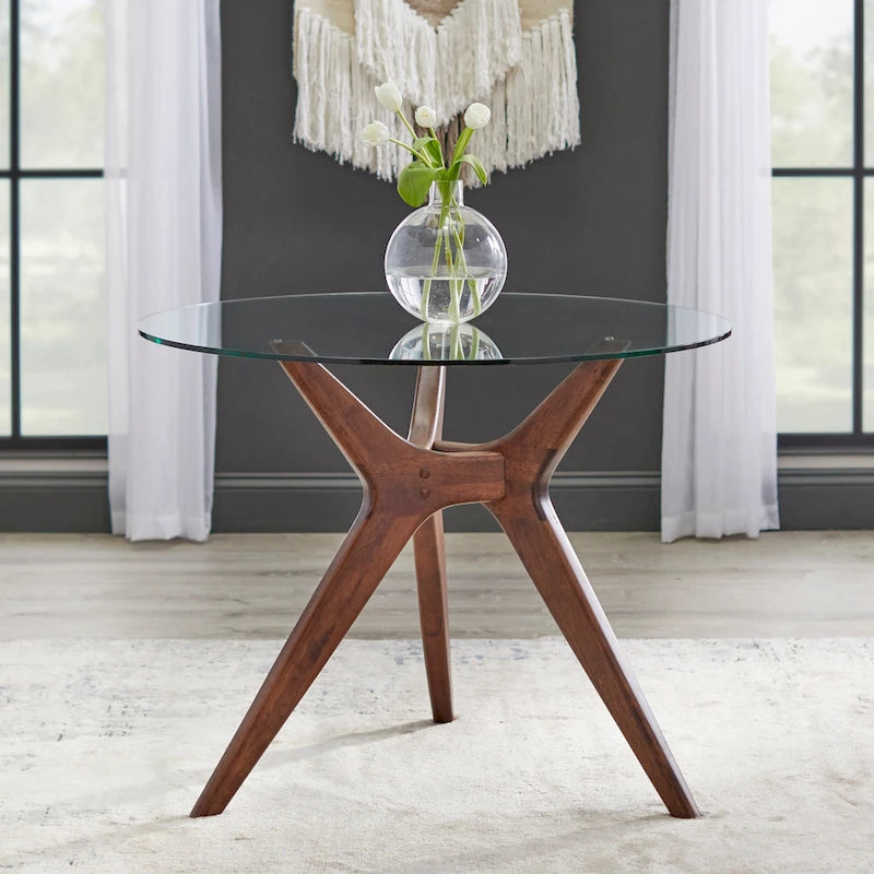 Lifestorey Trita Round Glass Table