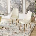 Set of 2 Upholstered PU Leather Dining Chairs Side Chair