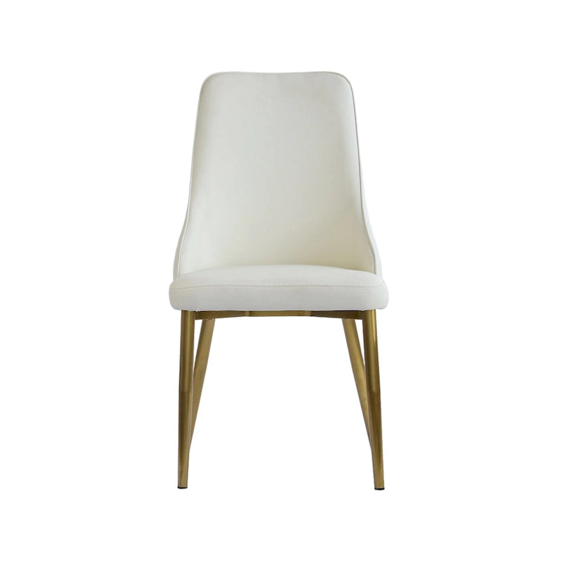 Set of 2 Upholstered PU Leather Dining Chairs Side Chair