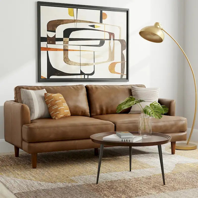 76-Inch Mid-Century Modern Loveseat for 2 - Plush Cushioned Sofa