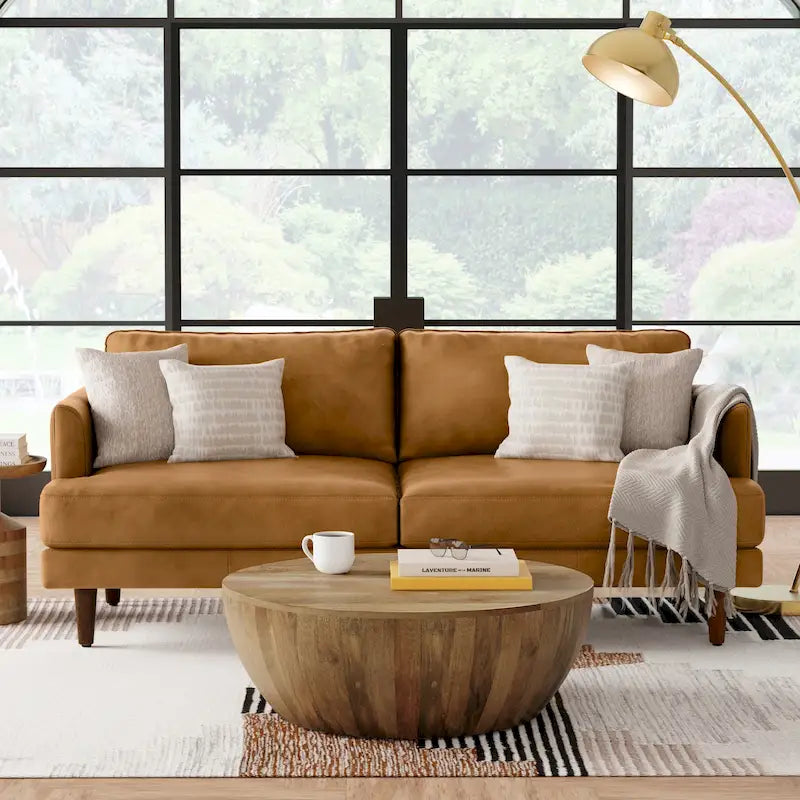 76-Inch Mid-Century Modern Loveseat for 2 - Plush Cushioned Sofa