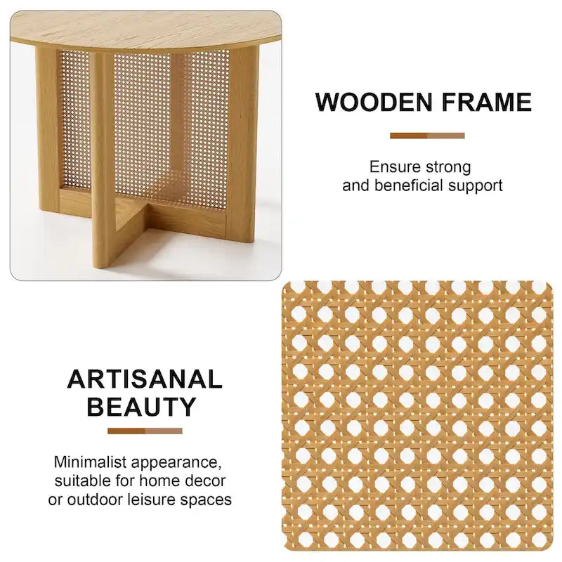 Solid Wood 52 Round Dining Table for 6 People Nordic style - 52*30