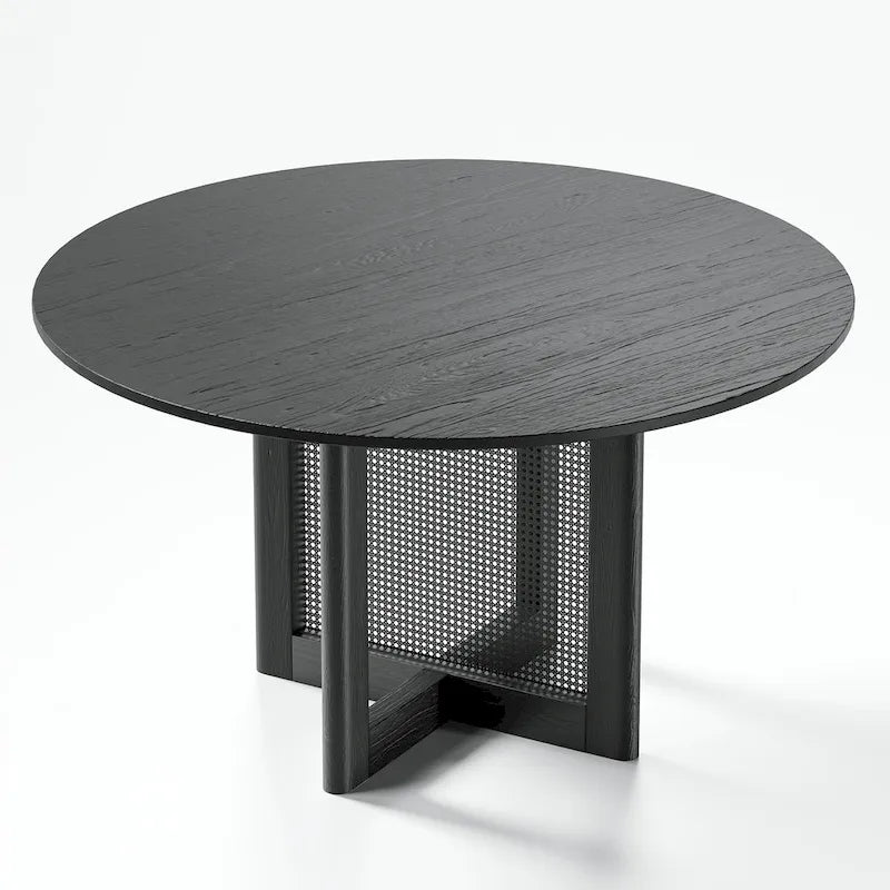 Solid Wood 52 Round Dining Table for 6 People Nordic style - 52*30