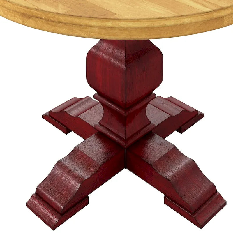 Eleanor Two-tone Round Top Dining Table by iNSPIRE Q Classic