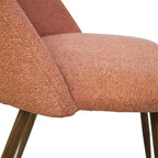 Upholstered Modern Cutout Back Dining Chair with Walnut LegSet of 4)
