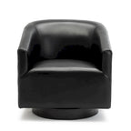Leather Gel Swivel Chair with Wood Base - Single Seat