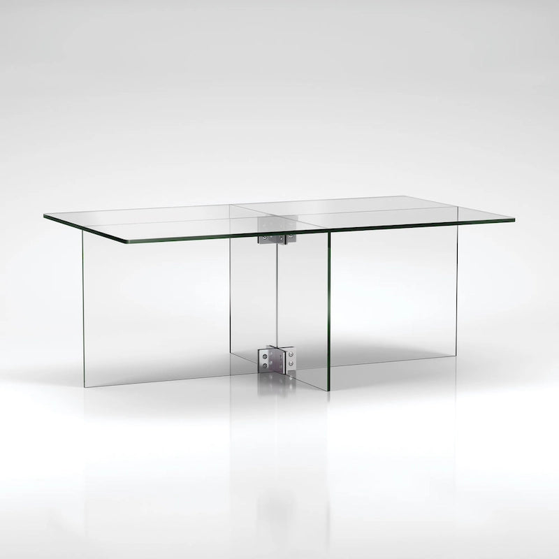 Silver Orchid Carlisle Glass Coffee Table