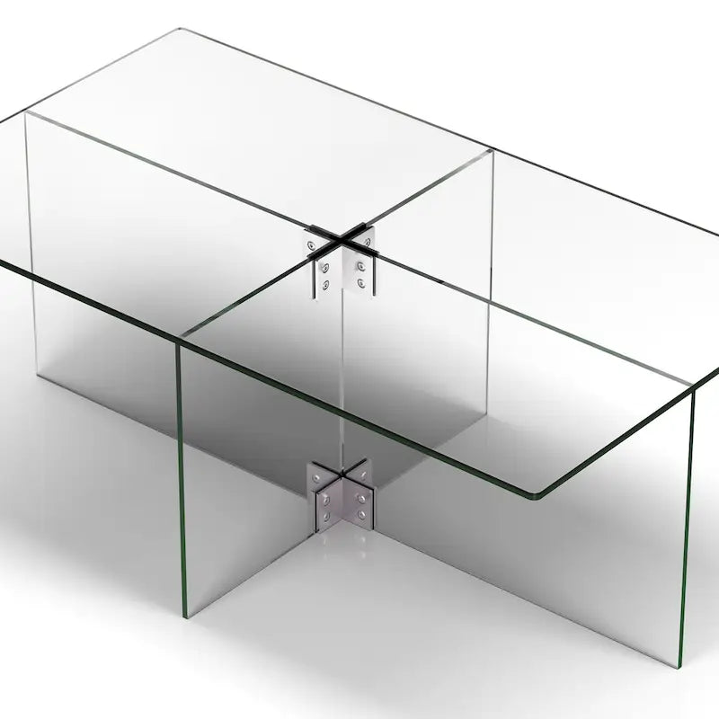 Silver Orchid Carlisle Glass Coffee Table