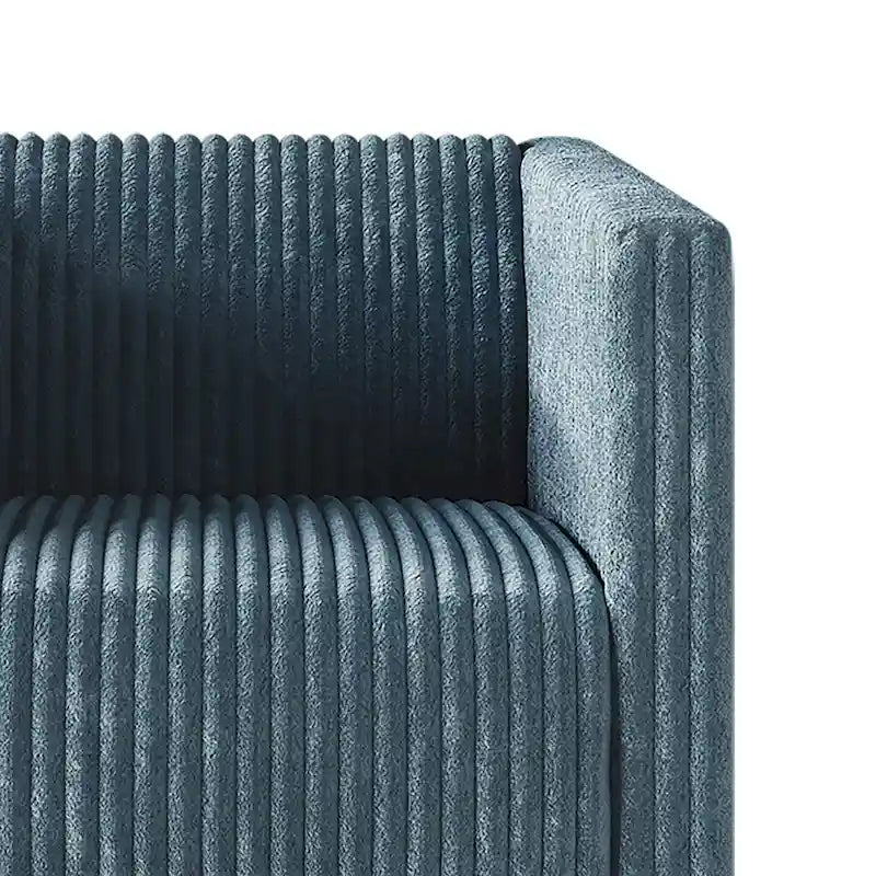 Velvet Upholstered 2.5-Seater Sofa with Metal Legs