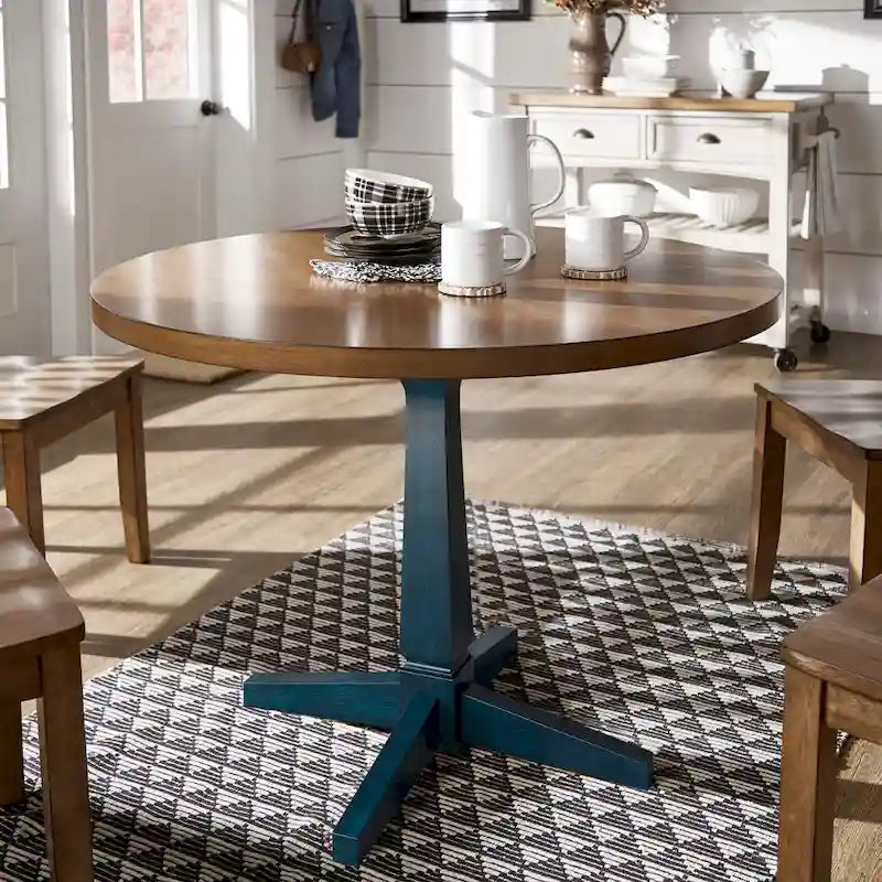 Eleanor Round Two-Tone Dining Table by iNSPIRE Q Classic