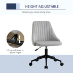 Vinsetto Mid-Back Office Chair, Velvet Fabric Swivel Scallop Shape Computer Desk Chair for Home Office or Bedroom
