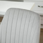 Vinsetto Mid-Back Office Chair, Velvet Fabric Swivel Scallop Shape Computer Desk Chair for Home Office or Bedroom