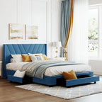 Queen Size Storage Bed with 3 Drawers