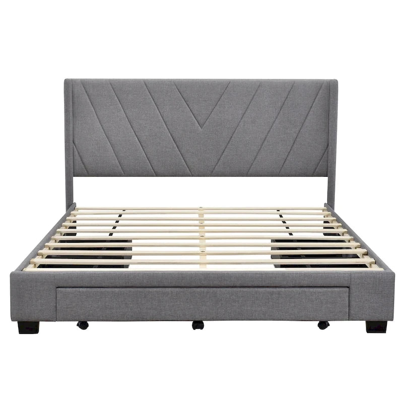 Queen Size Storage Bed with 3 Drawers