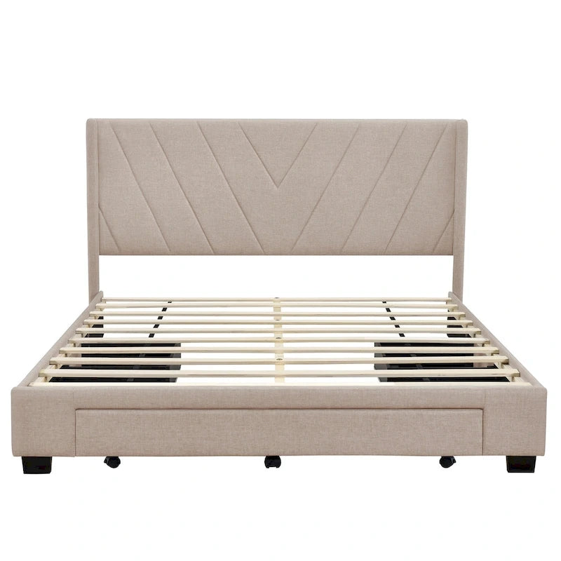 Queen Size Storage Bed with 3 Drawers