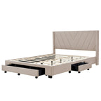 Queen Size Storage Bed with 3 Drawers
