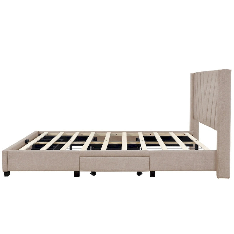 Queen Size Storage Bed with 3 Drawers