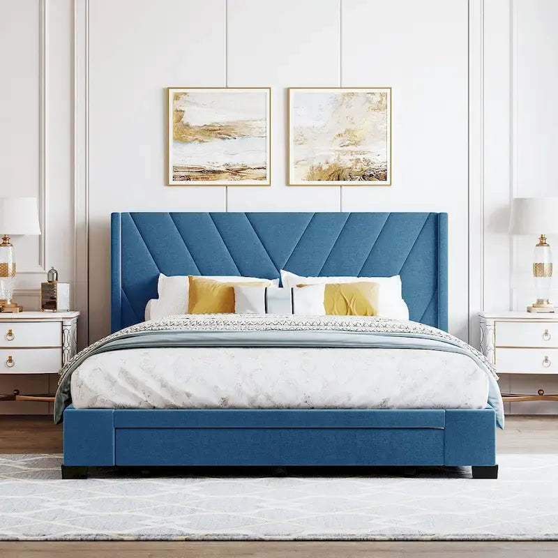 Queen Size Storage Bed with 3 Drawers