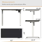 Futzca Height Adjustable Electric Standing Desk Sit Stand Computer Stand up Desk with Splice Board