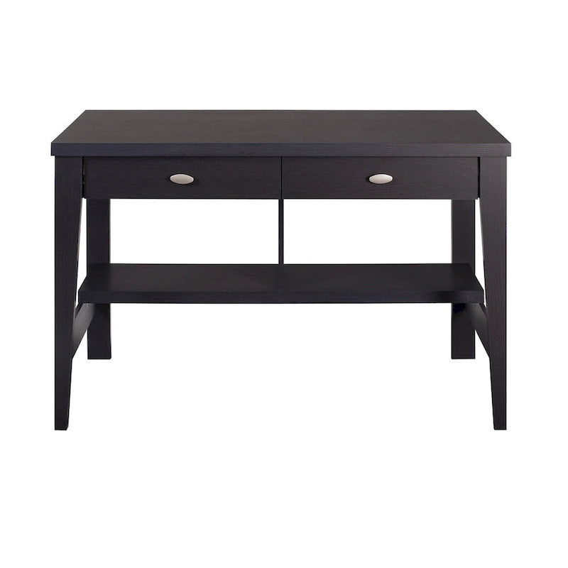 Folio 2-Drawer Small Desk with Shelves