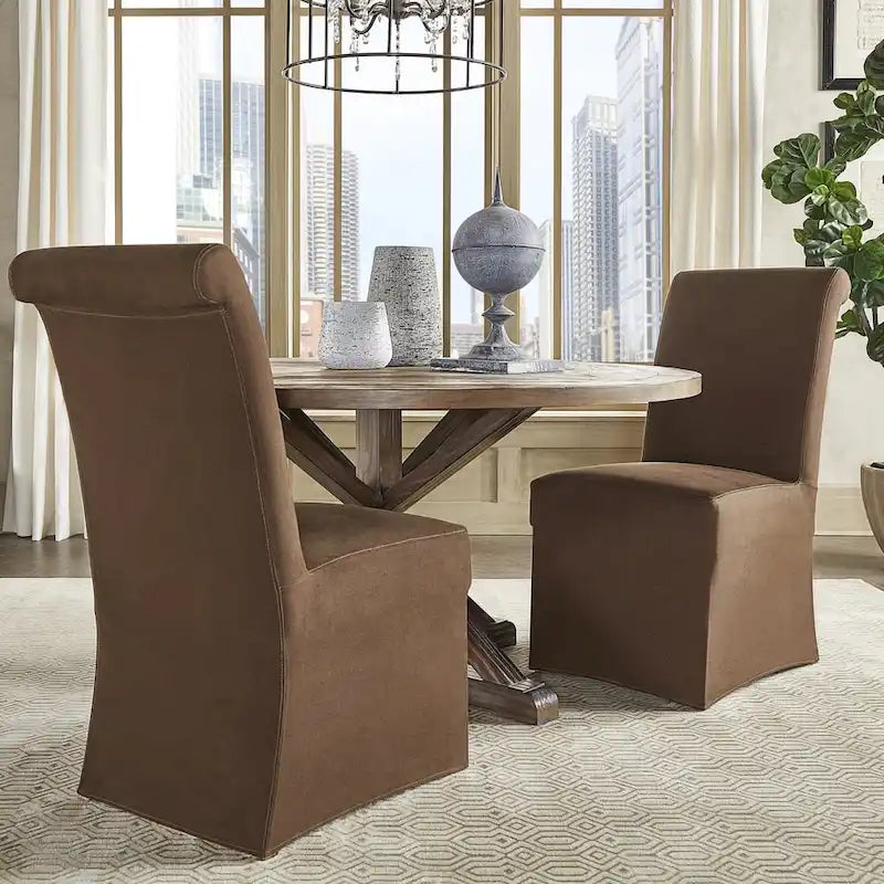 Potomac Slipcovered Rolled Back Parsons Chairs (Set of 2) by iNSPIRE Q Artisan