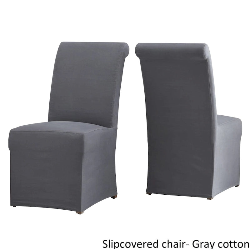 Potomac Slipcovered Rolled Back Parsons Chairs (Set of 2) by iNSPIRE Q Artisan