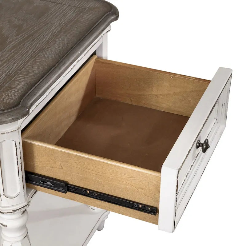 Magnolia Manor Antique White Leg Night Stand