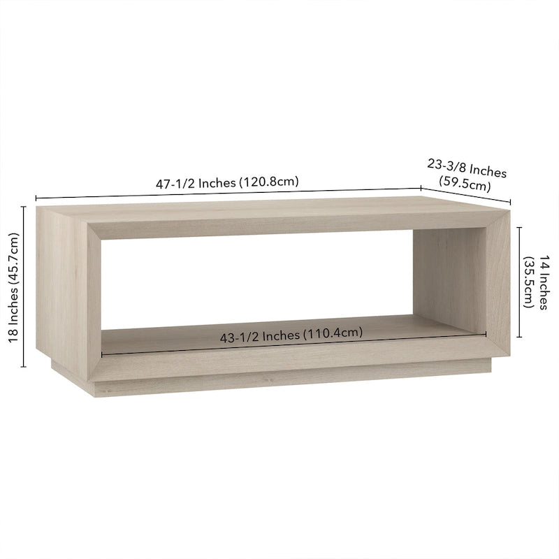48  Wide Rectangular Coffee Table - 47.5  Wide