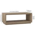 48  Wide Rectangular Coffee Table - 47.5  Wide