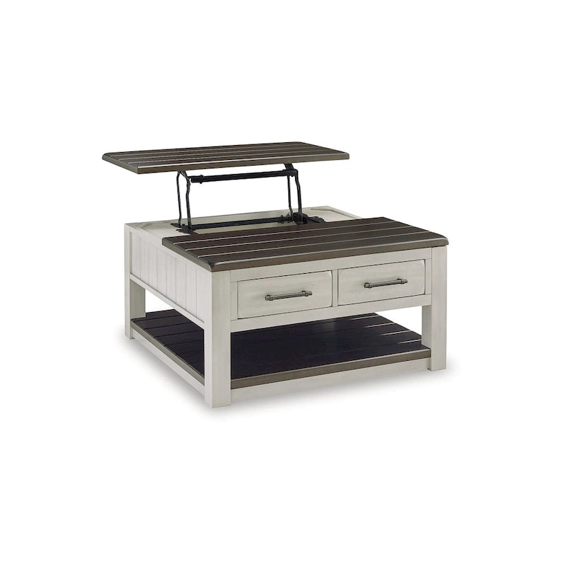 Signature Design by Ashley Darborn Gray/Brown Lift-Top Coffee Table - 35.5W x 35.5D x 19.38H