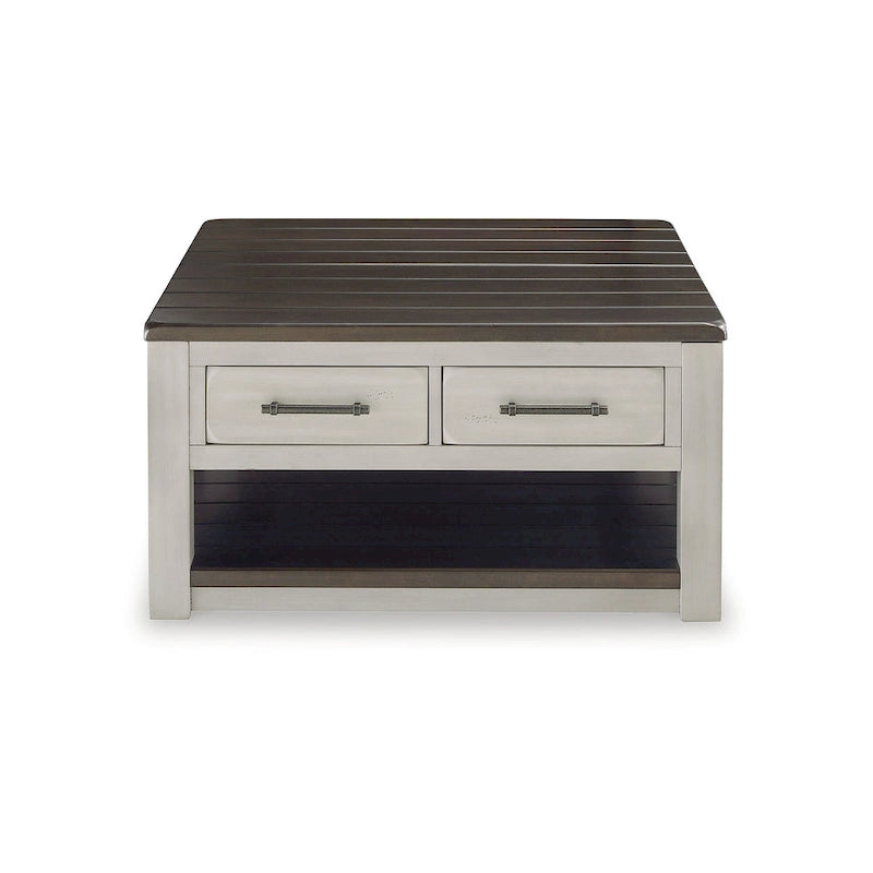 Signature Design by Ashley Darborn Gray/Brown Lift-Top Coffee Table - 35.5W x 35.5D x 19.38H