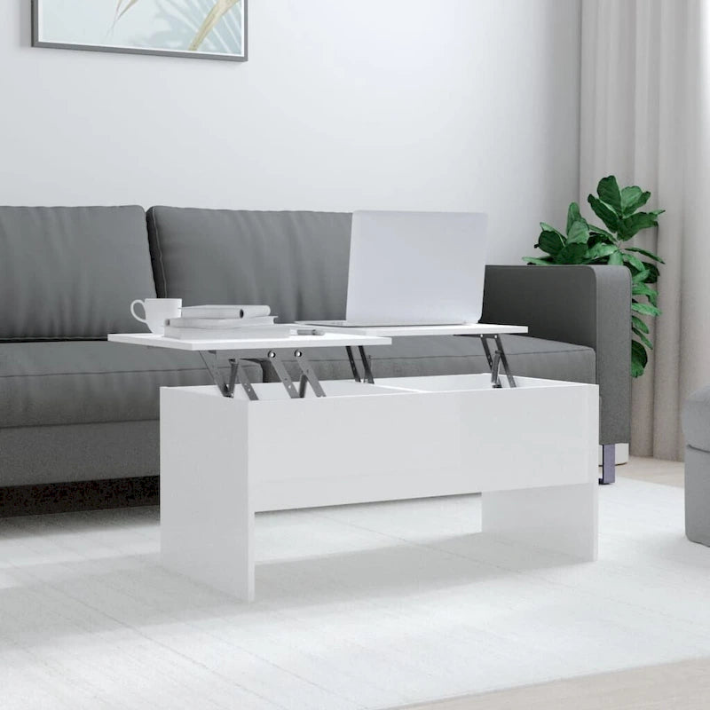 vidaXL Coffee Table Lift Top End Table Accent Side Sofa Table Engineered Wood - 40.2 x 19.9 x 18.3