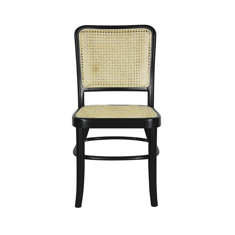 Mid-Century Wood Rattan Dining Chair - Natural