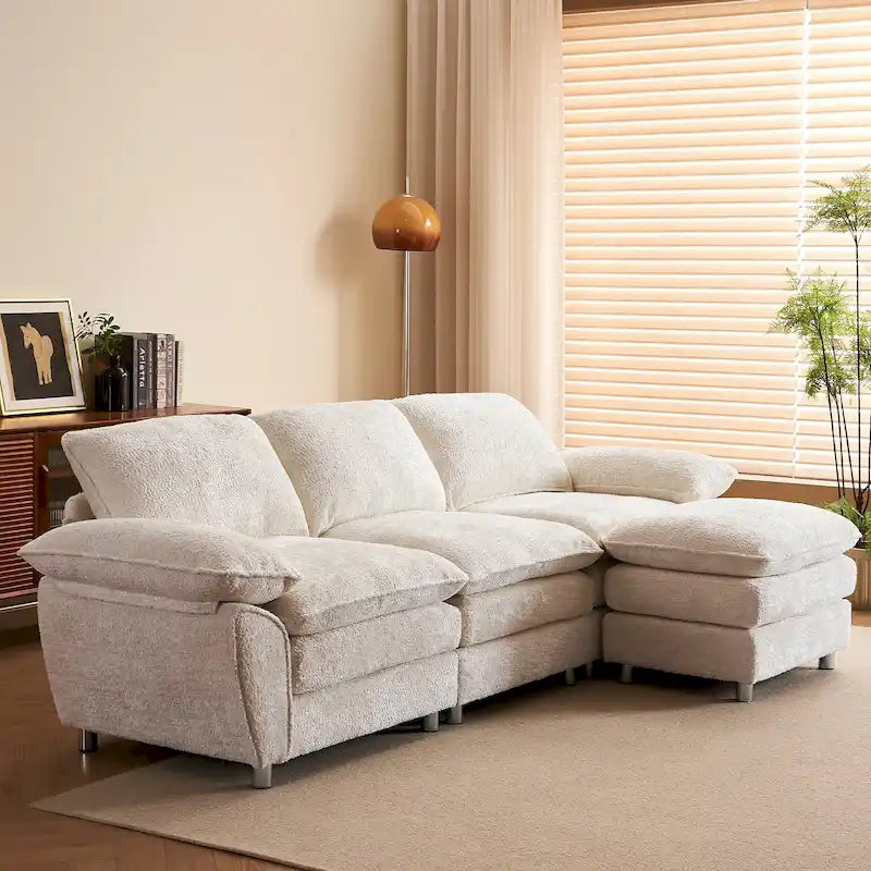 Modern dark three-seater sofa, polyester sofa sleeper, comfortable upholstered furniture for living room, apartment