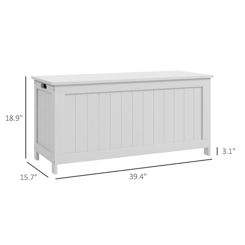 Rustic Brown Wooden Storage Chest Bench