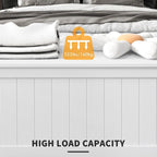 Rustic Brown Wooden Storage Chest Bench